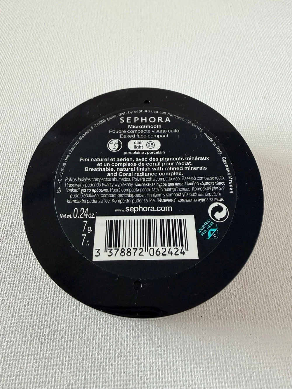 Sephora Microsmooth Baked Powder in 05 Porcelain (Clair/Light) - NWOB / Sealed